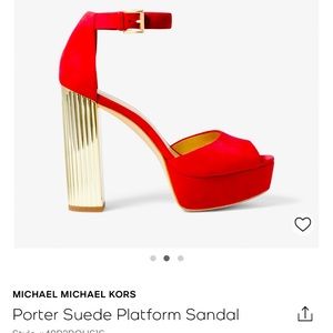 NEW! Micheal Kors Crimson Suede Platform Heels!